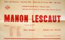 Žďár nad Sázavou, ZK ROH Žďas - Divadlo hudby, Manon Lescaut - plakát, 1954