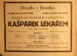 Praha-Braník, Kašpárek lékařem, Divadlo Braník - plakát, 1928
