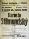 Třešť, Ochotnická jednota, Stilmondský starosta - plakát, 1926