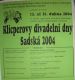 Sadská, Klicperovy divadelní dny 2004 - plakát s programem