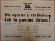 Jičín, Tyl, Jak to povíme dětem? - plakát, 1944
