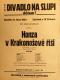 Praha-Nové Město, Vzděl. sbor vyšehradský, Divadlo Na Slupi, Honza v Krakonošově říši - plakát, 1934