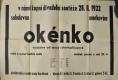 Morkovice, Sokol, Okénko - plakát, 1932
