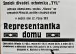 Přerov, Tyl, Representantka domu - plakát, 1911