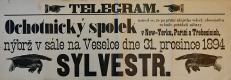 Pardubice, SDO, Silvestr - plakát, 1894