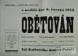 Poříčí, OB, Obětován - plakát, 1954