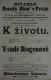 Praha-Nové Město, Beseda Okoř, K životu, V sudě Diogenově - plakát, 1901
