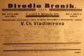 Praha-Braník, vystoupení V.Ch. Vladimírova  - plakát, 1931