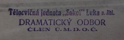 Luka nad Jihlavou, Sokol, otisk spolkového razítka