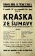 Žďár nad Sázavou, Lidové divadlo, Kráska ze Šumavy - plakát, 1929