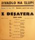 Praha-Nové Město, Divadlo Na Slupi, Z desatera - plakát, 1931