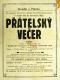 Kolín, Přátelský večer -  plakát, 1922