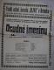 25168 Praha-Braník, Oliva, Osudné jmeniny - plakát, 1914