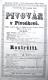 Kutná Hora, Ochotníci, Pivovár v Pivoňkově, Erben, Vorel,1858 - plakát