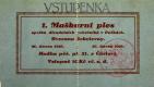 Pečky, Tyl, vstupenka na Maškarní ples, 1926