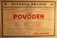 Praha-Braník, SDO, Divadlo Braník, Povodeň - plakát, 1930
