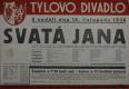 Kutná Hora, Tyl, Svatá Jana - plakát, 1936