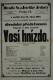 Praha-Břevnov, Sv.Josefská jednota, Vosí hnízdo - plakát, 1904