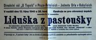 Praha-Kobylisy, Orel, Liduška z pastoušky - plakát, 1940