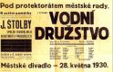 Pardubice, SDO, Vodní družstvo - plakát, 1930