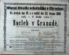 Chrudim, Divadelní ochotníci, Nocleh v Granadě - plakát, 1868