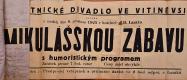 Vitiněves, SDO, Mikulášská zábava - plakát, 1925