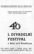 Bělá pod Bezdězem, I. Divadelní festival, titulní str. programového letáku, 1961