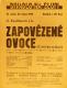 Praha-Nové Město, Divadlo Na Slupi, Zapovězené ovoce - plakát, 1940