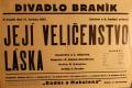 Praha-Braník, SDO, Její Veličenstvo Láska - plakát, 1933