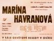 Osík, OB, Marína Havranová (I. Stodola), r. V. Průšek, 1961 - plakát