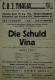 Praha-Malá Strana, Čtenářsko ochotnická jednota Thalie na Malé Straně, Vina - plakát, 1943