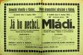 Kolín, Volné dramatické sdružení, Já ho nechci - Mládí - plakát, 1915