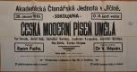 Jičín, Akademici, Česká moderní píseň umělá - plakát, 1919
