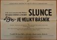 Hoříce, Zdravotník, Slunce je velký básník - plakát, 1960