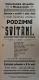Mlázovice, Ochotnické divadlo, Podzimní svítání - plakát, 1923
