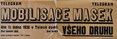 Polička, Ochotníci, Mobilisace masek všeho druhu - plakát, 1930
