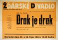 Žďár nad Sázavou, Sázavan, Drak je drak - plakát, 1963