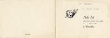 Poniklá, Kolár, 100 let, pozvánka - Kobr - líc,  1964,