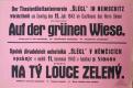 Němčice, Šlégl, Na tý louce zelený - plakát, 1943