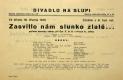Divadlo Na Slupi, Zasvitlo nám slunko zlaté - plakát, 1931