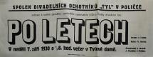 Polička, Ochotníci, Po letech - plakát, 1930