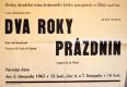 Žďár nad Sázavou, Dětská divadelní scéna, Dva roky prázdnin - plakát, 1965