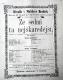 Mnichovo Hradiště, Ochotnické divadlo, Ze sedmi ta nejškaredější - plakát, 1864