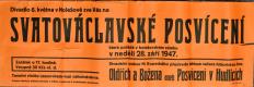 Holešov, Divadlo 6. května – soubor pořádal na zámku i svatováclavské posvícení - plakát, 1947