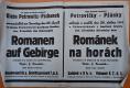 Petrovičky, Pšánky, MNS, Románek na horách - plakát, 1942