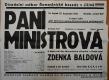 Jičín, Řemeslnická beseda, Paní ministrová - plakát, 1933