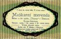 Přeštice, Úhlavan, pozvánka na Maškarní merendu, 1925