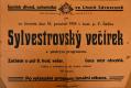 Šárovcova Lhota, SDO, Silvestrovský večírek - plakát, 1925