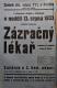 Polička, Ochotníci, Zázračný lékař - plakát, 1933