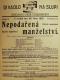 Divadlo Na Slupi, Nepodařená manželství - plakát, 1927